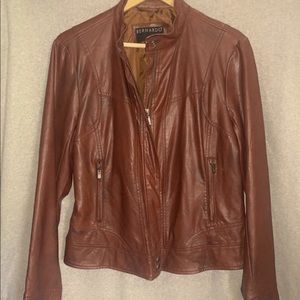 Bernardo brown leather jacket